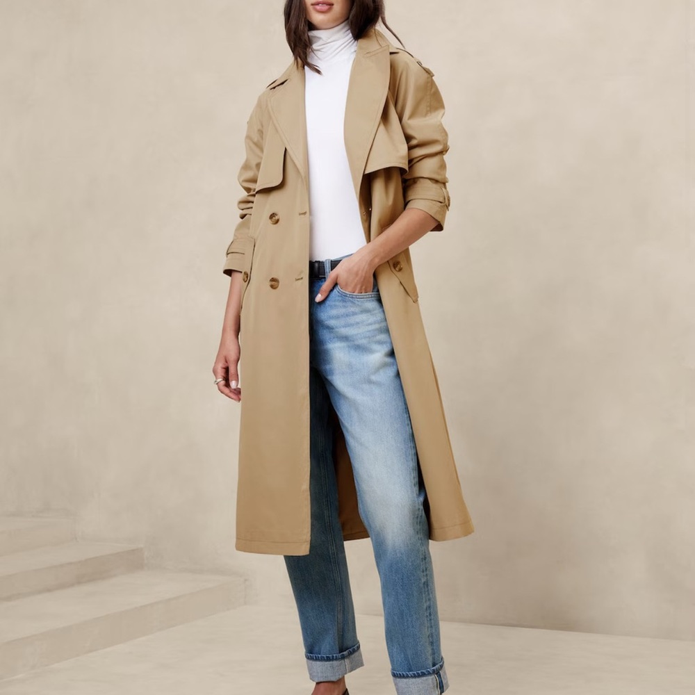 Classic Tan Trench Coat Banana Republic